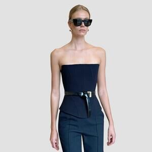 NEW ELIF tom corset top in blue